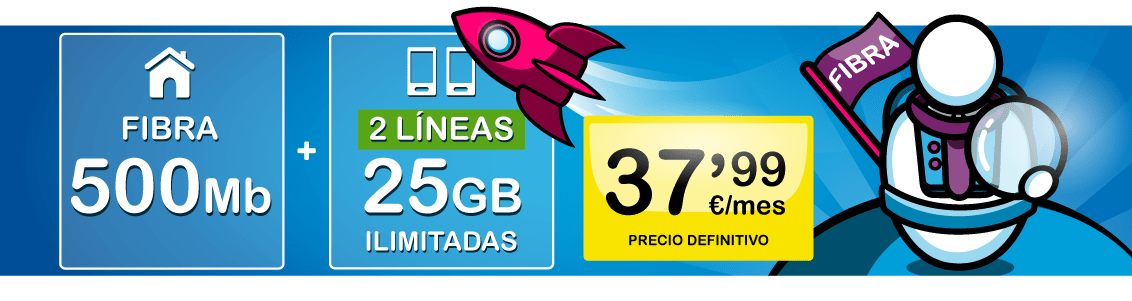 Fibra y móvil sin fijo