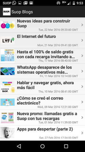 Aplicación Suop Mobile