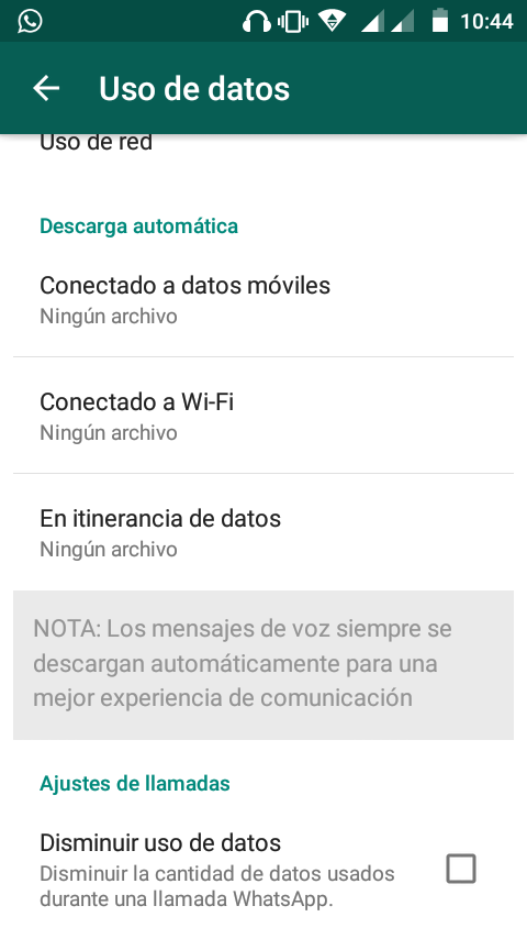 Reducir consumo de datos