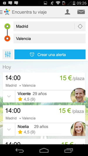 Nueva app BlaBlaCar
